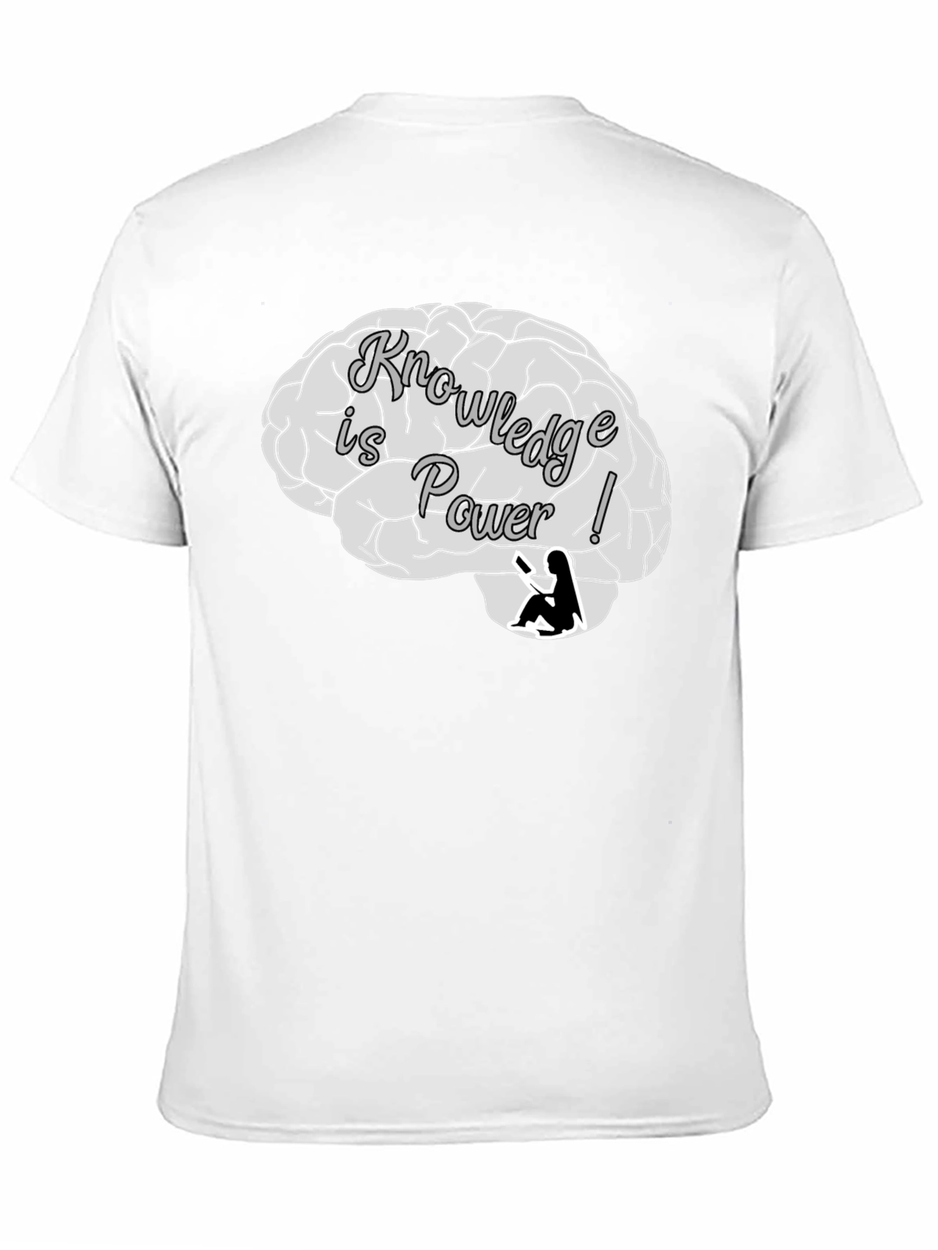 Knowledge is Power Brain Graphic T-Shirt