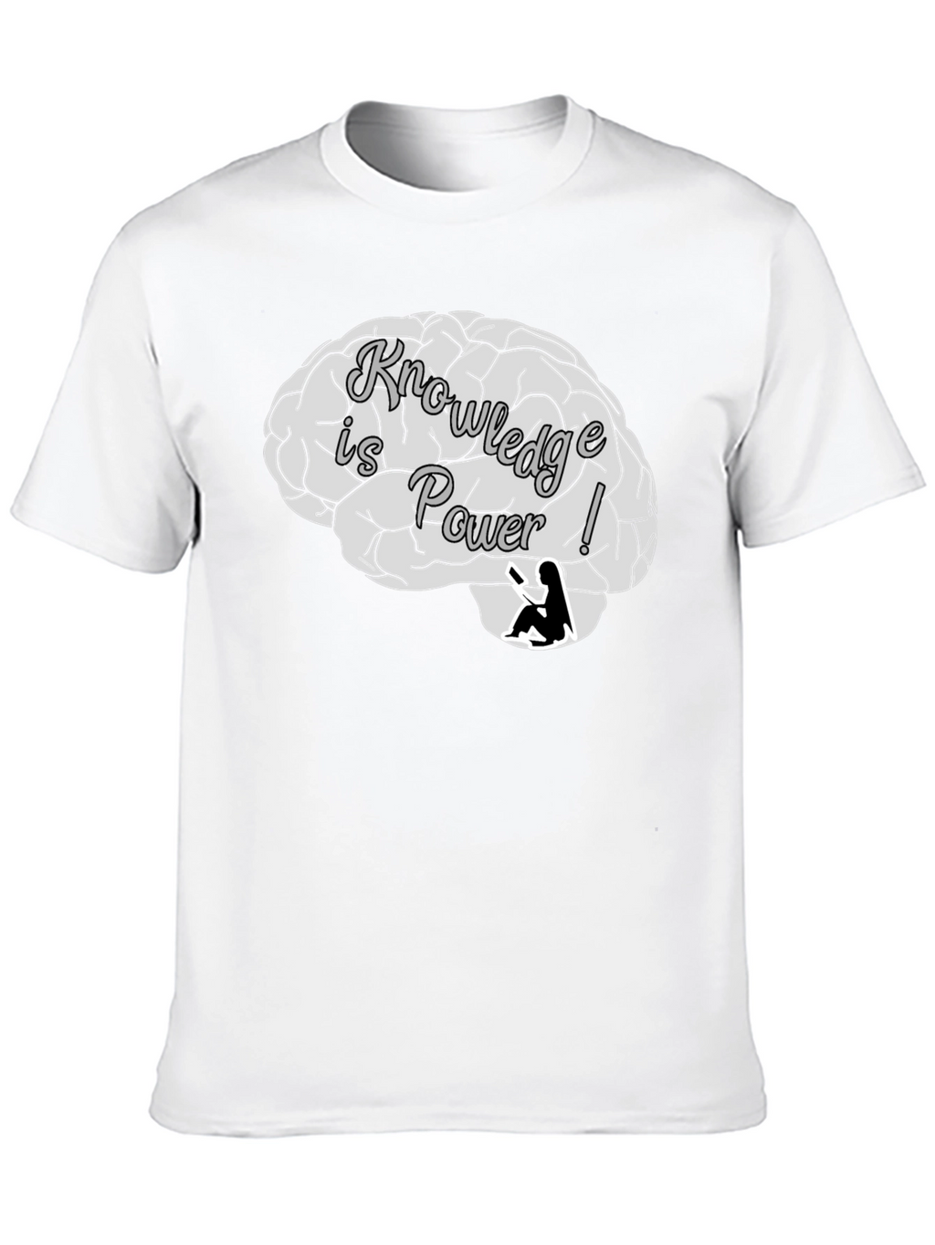 Knowledge is Power Brain Graphic T-Shirt