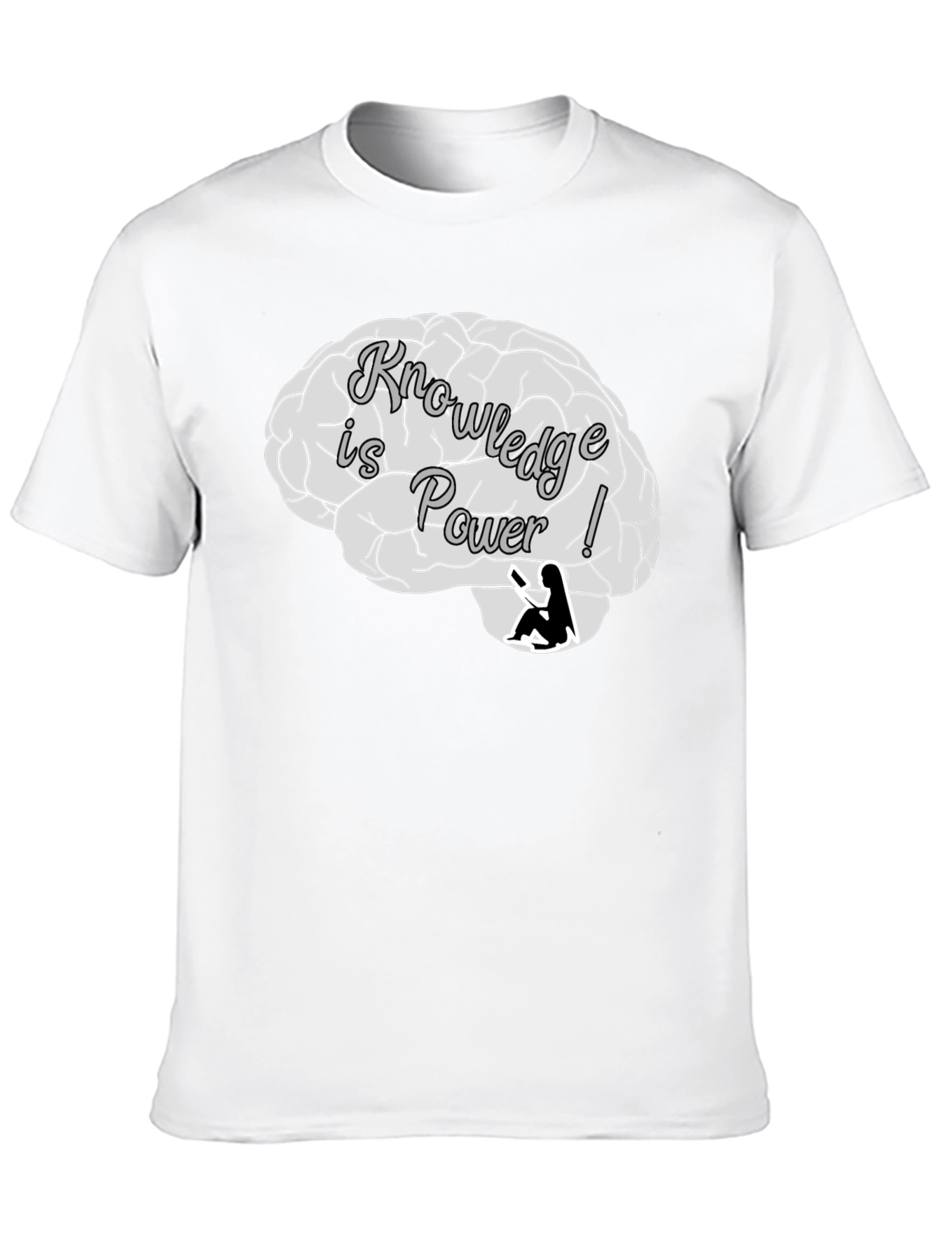 Knowledge is Power Brain Graphic T-Shirt