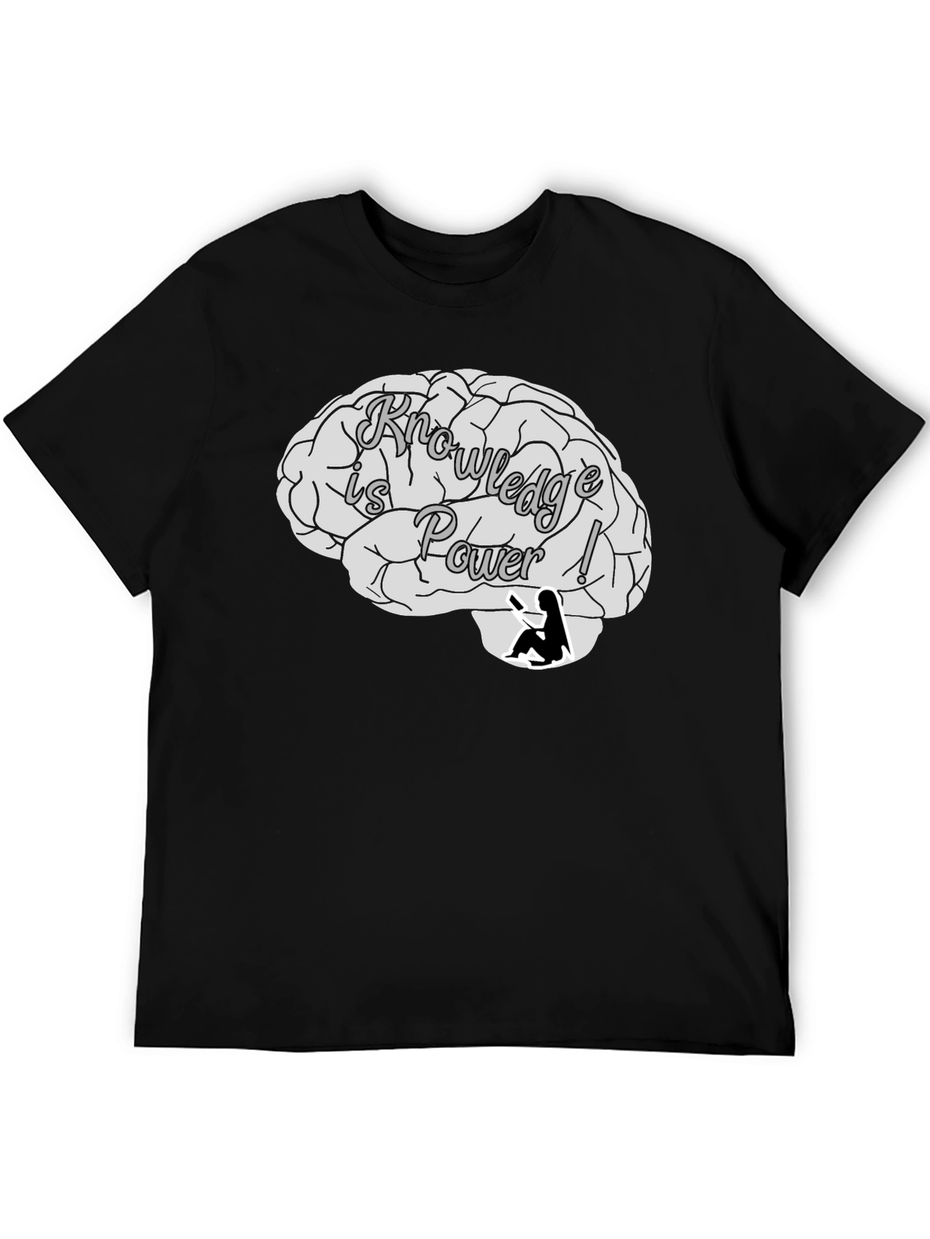 Knowledge is Power Brain Graphic T-Shirt