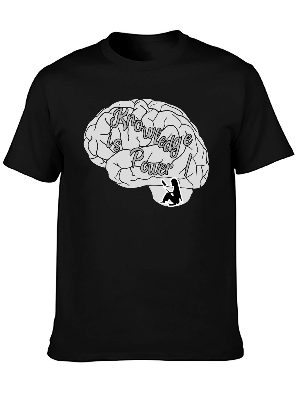 Knowledge is Power Brain Graphic T-Shirt
