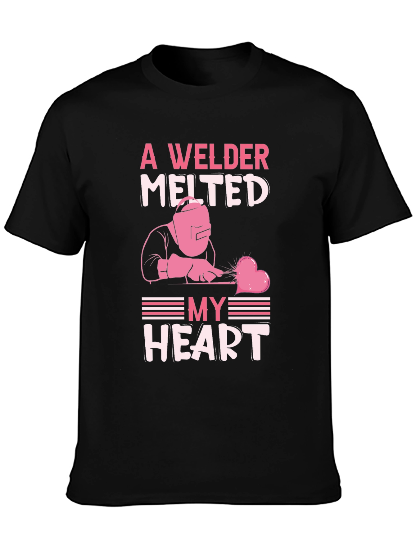 Welder Melted My Heart Graphic T-Shirt