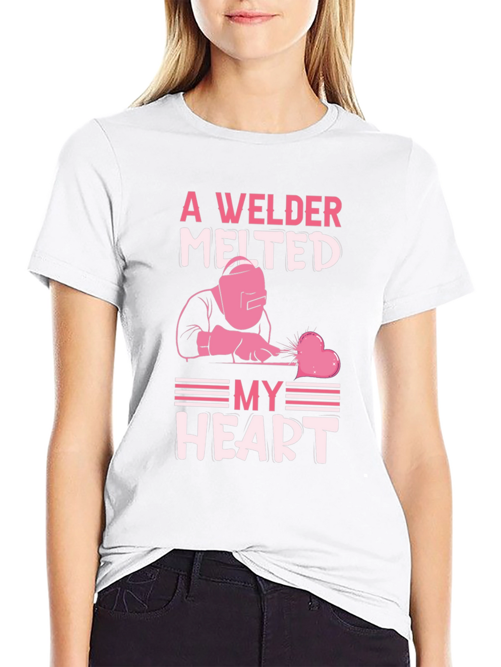 Welder Melted My Heart Graphic T-Shirt