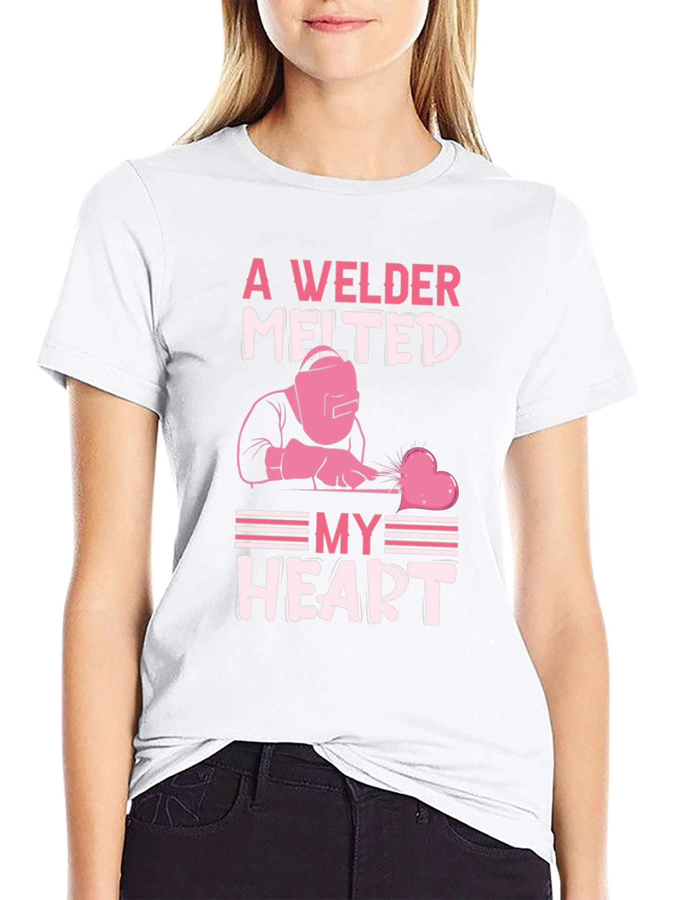 Welder Melted My Heart Graphic T-Shirt