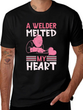 Welder Melted My Heart Graphic T-Shirt