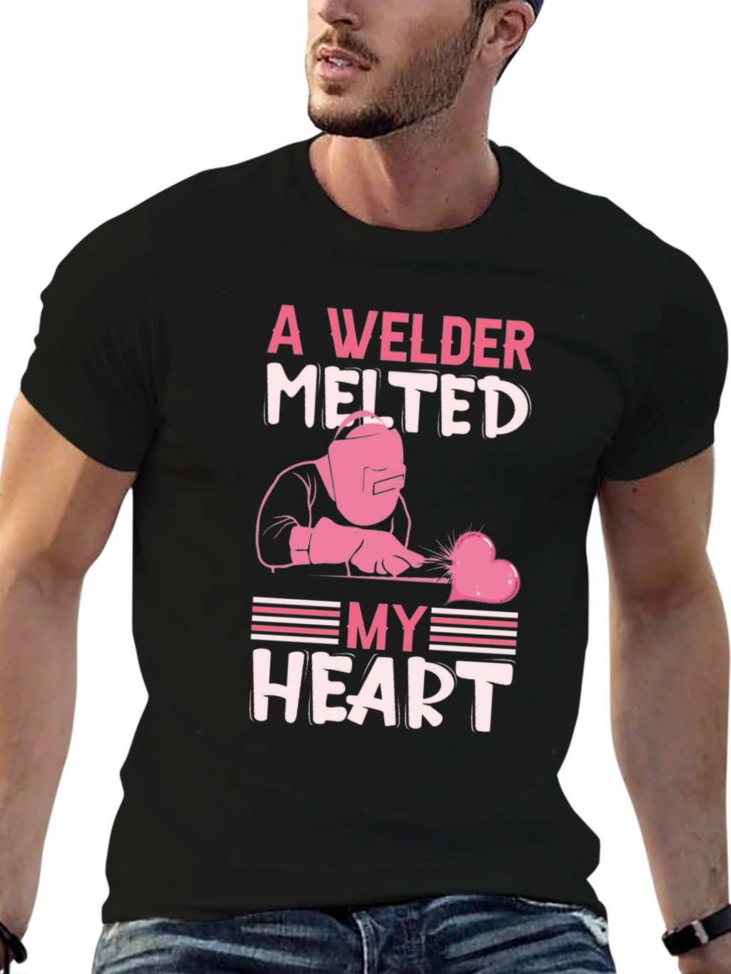 Welder Melted My Heart Graphic T-Shirt