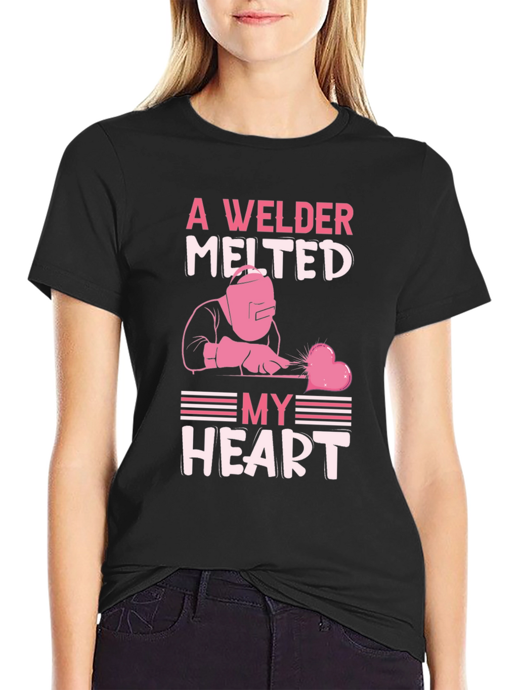 Welder Melted My Heart Graphic T-Shirt