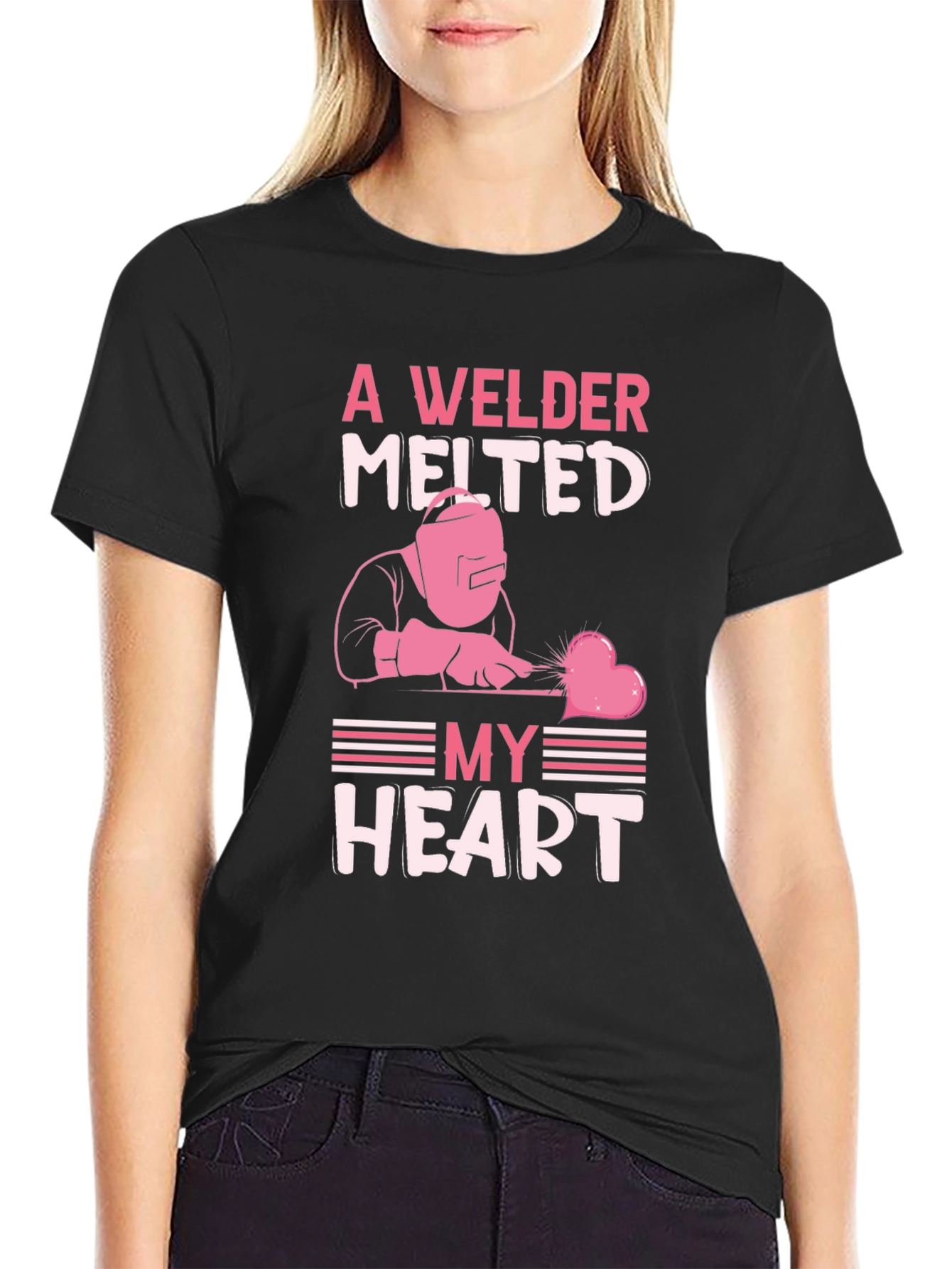 Welder Melted My Heart Graphic T-Shirt