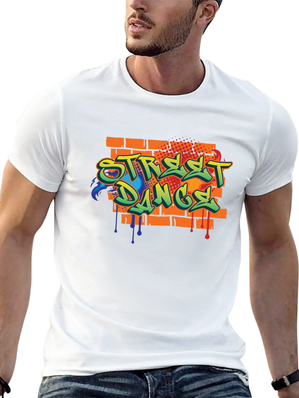 Street Dance Graphic Black T-Shirt