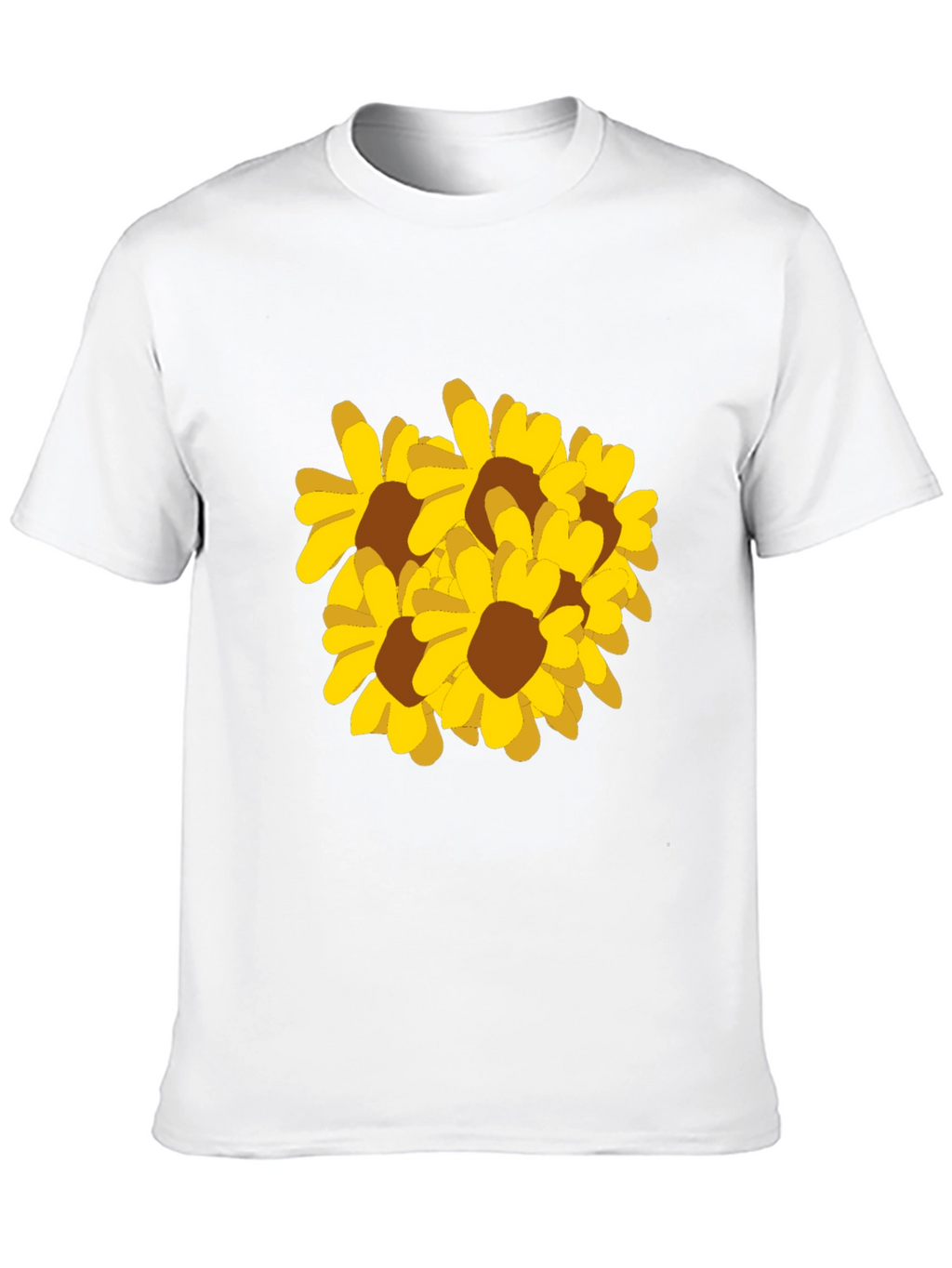 Black T-Shirt with Yellow Sunflower Graphic