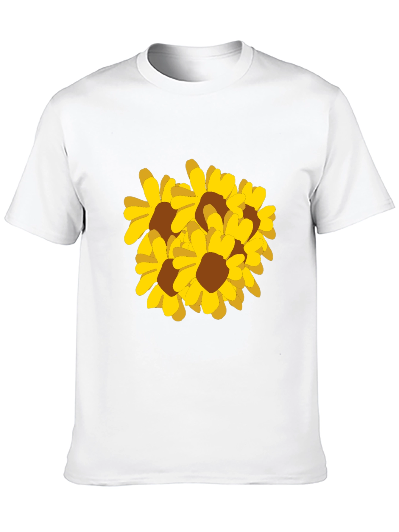 Black T-Shirt with Yellow Sunflower Graphic