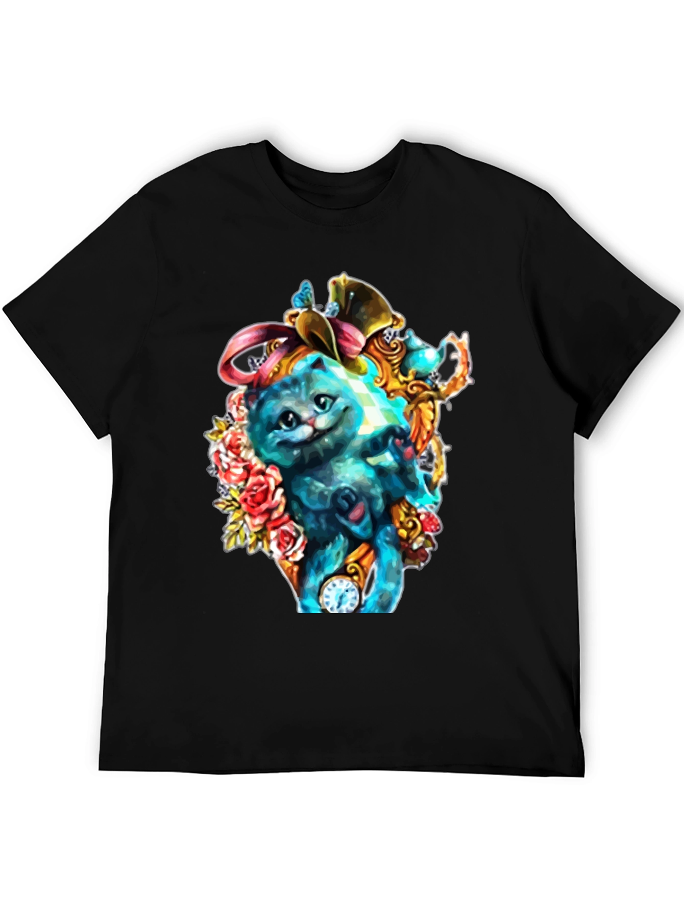 Whimsical Cat Art T-Shirt