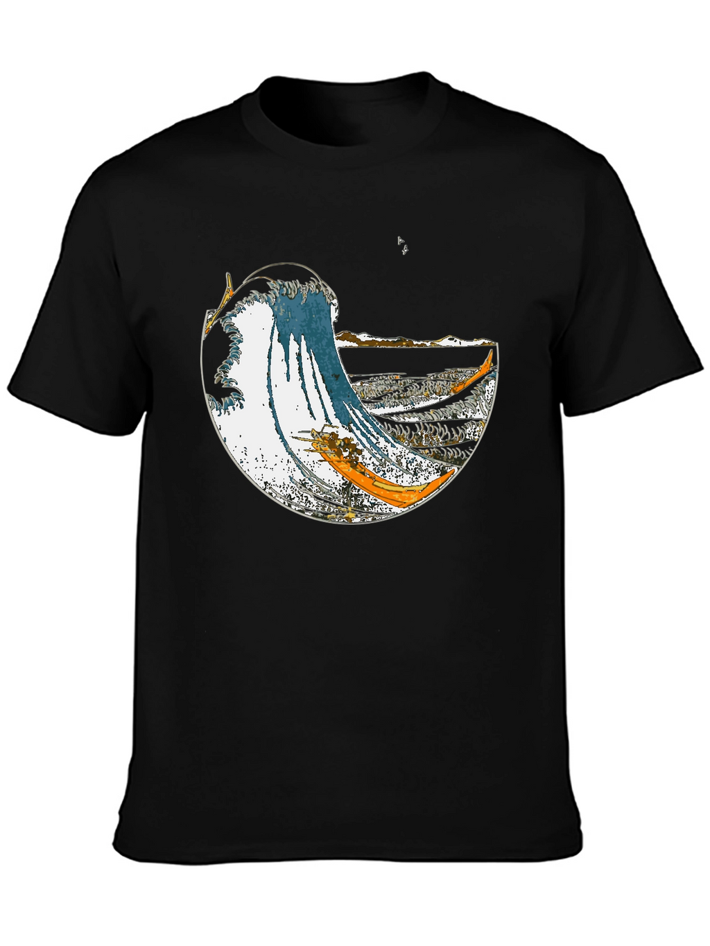 Great Wave Graphic Tee - Stylish Cotton Blend