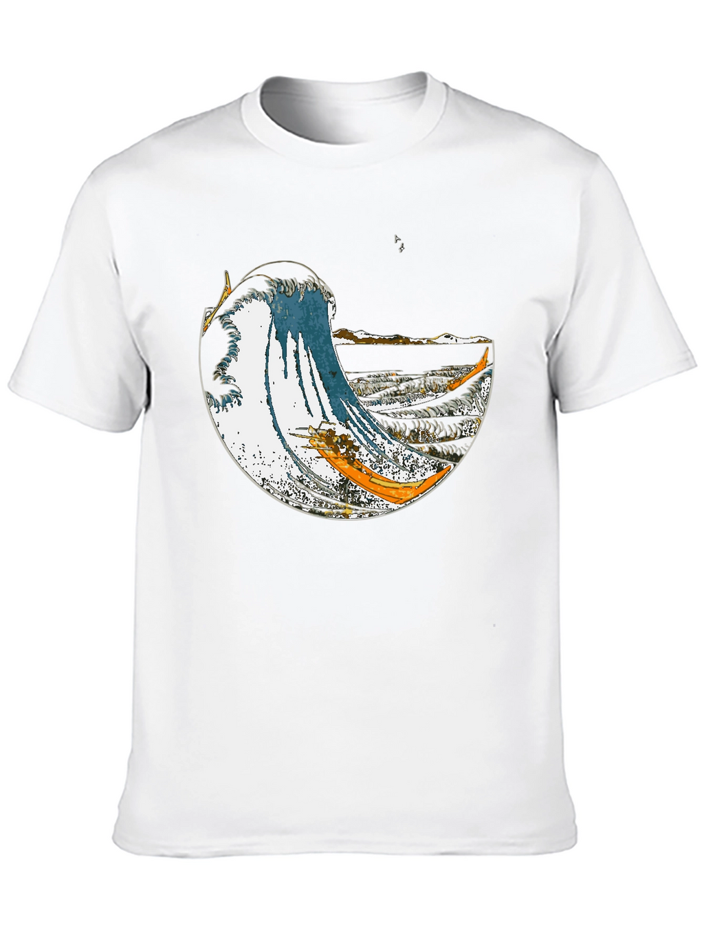 Great Wave Graphic Tee - Stylish Cotton Blend