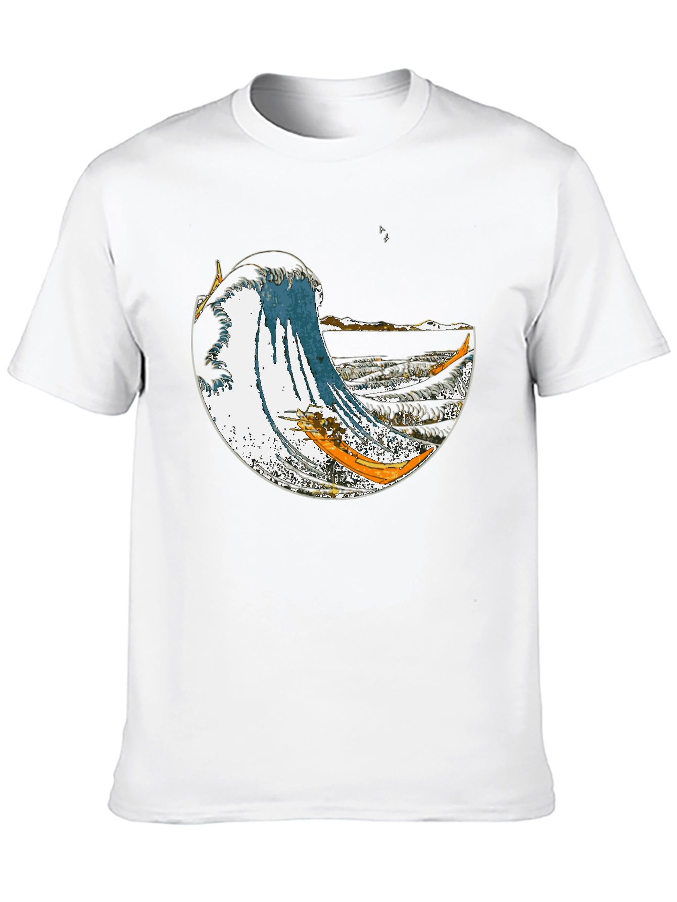 Great Wave Graphic Tee - Stylish Cotton Blend