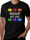 Autism Awareness Puzzle T-Shirt - Different Not Less
