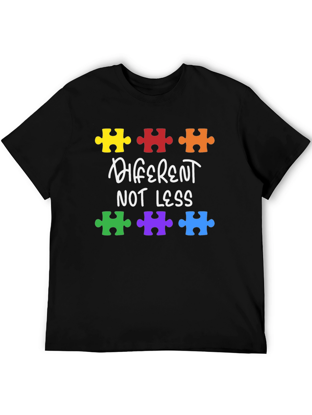 Autism Awareness Puzzle T-Shirt - Different Not Less