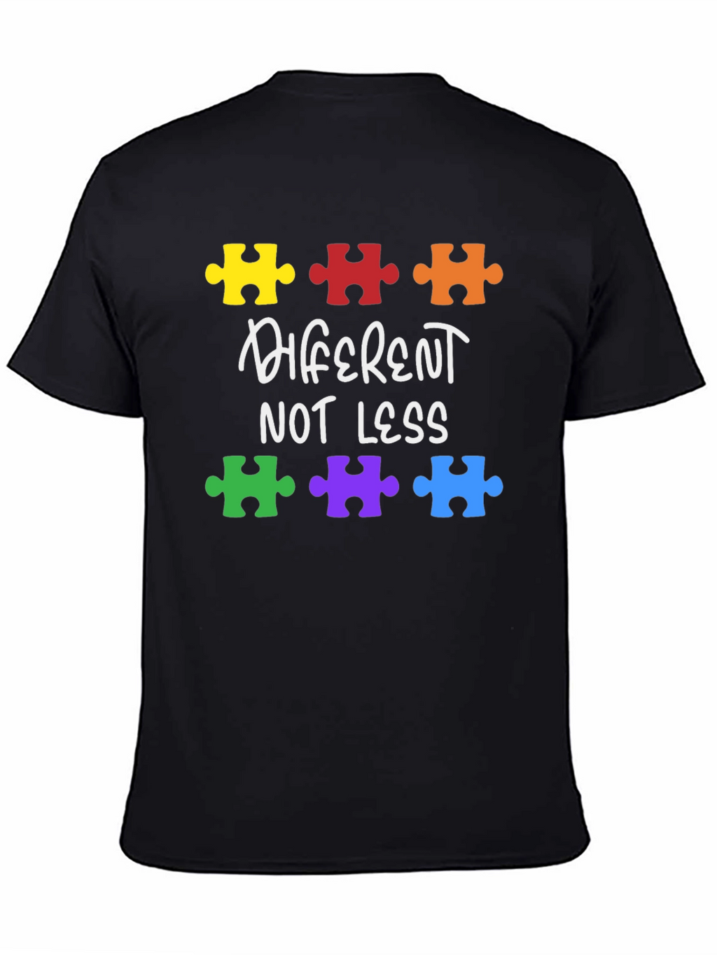Autism Awareness Puzzle T-Shirt - Different Not Less