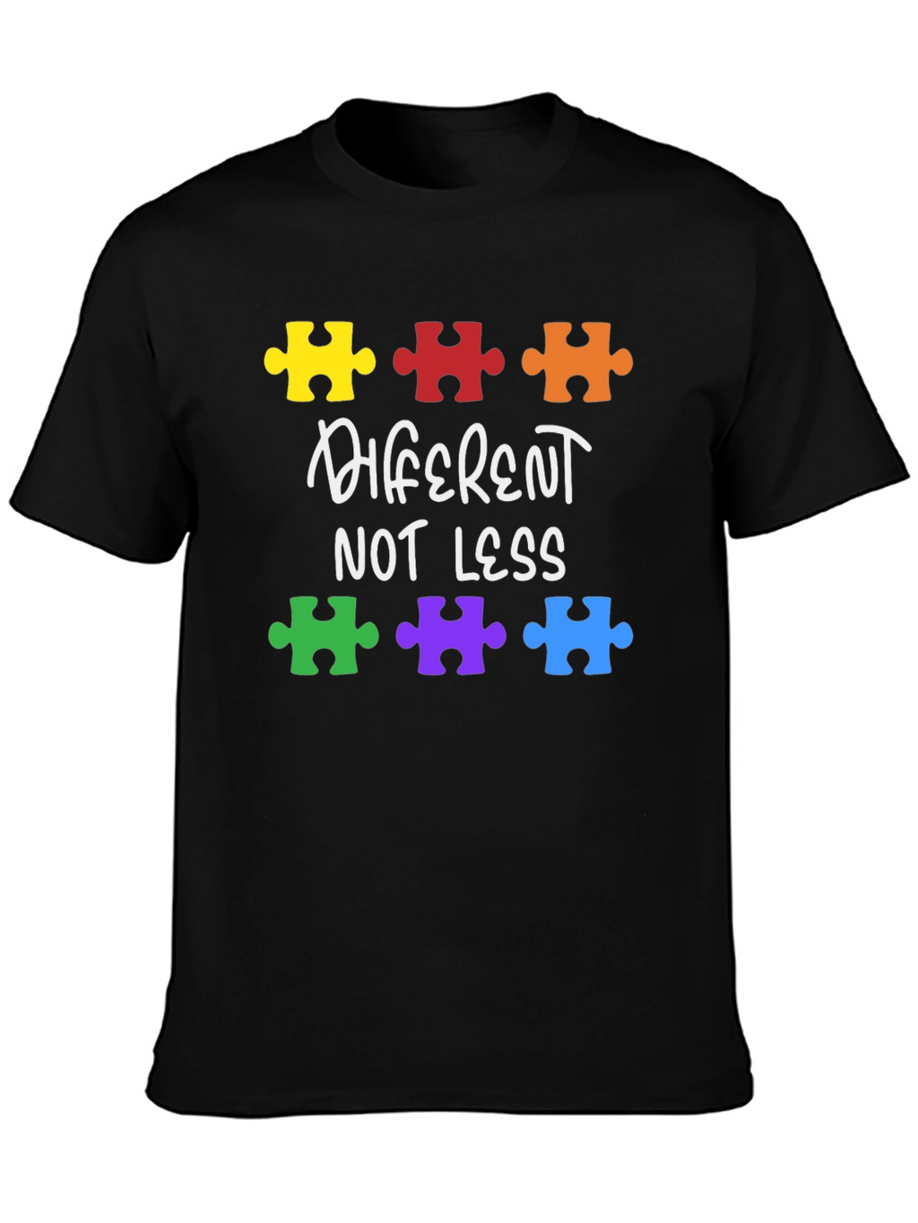 Autism Awareness Puzzle T-Shirt - Different Not Less