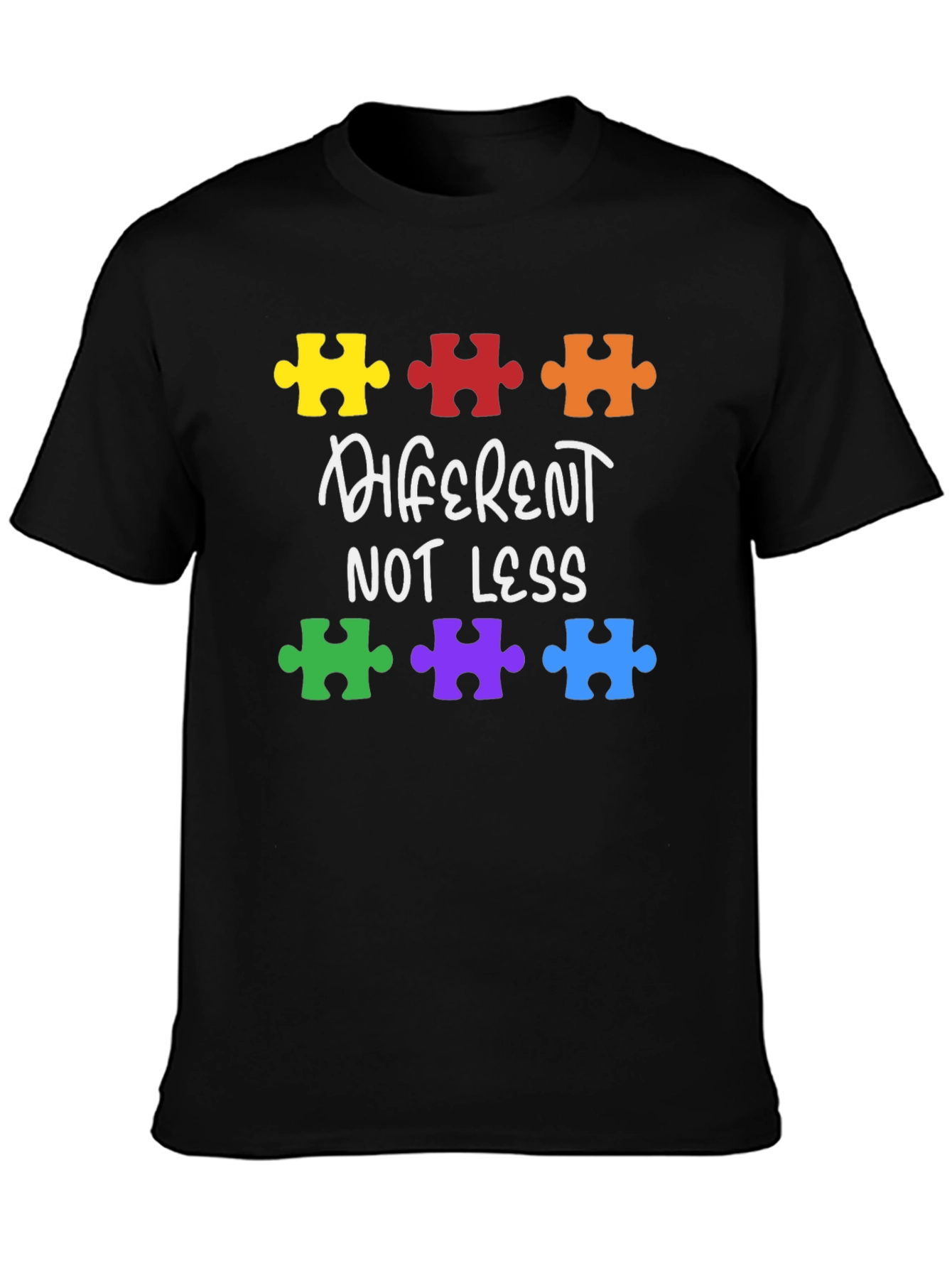 Autism Awareness Puzzle T-Shirt - Different Not Less