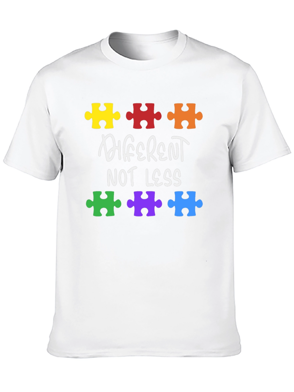 Autism Awareness Puzzle T-Shirt - Different Not Less