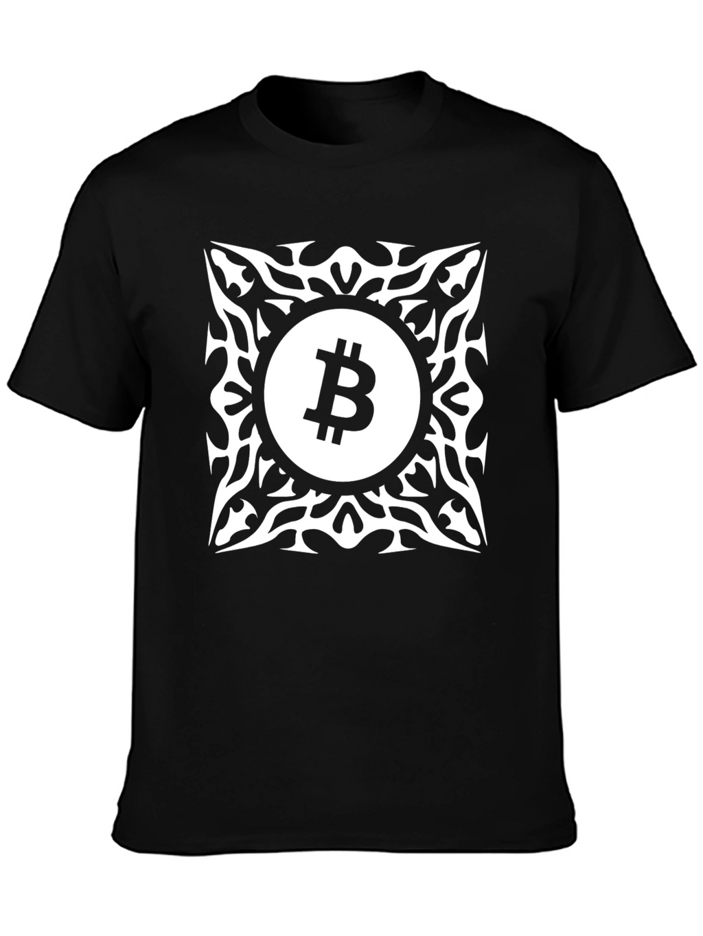 Bitcoin Tribal Graphic Tee - Crypto Fashion