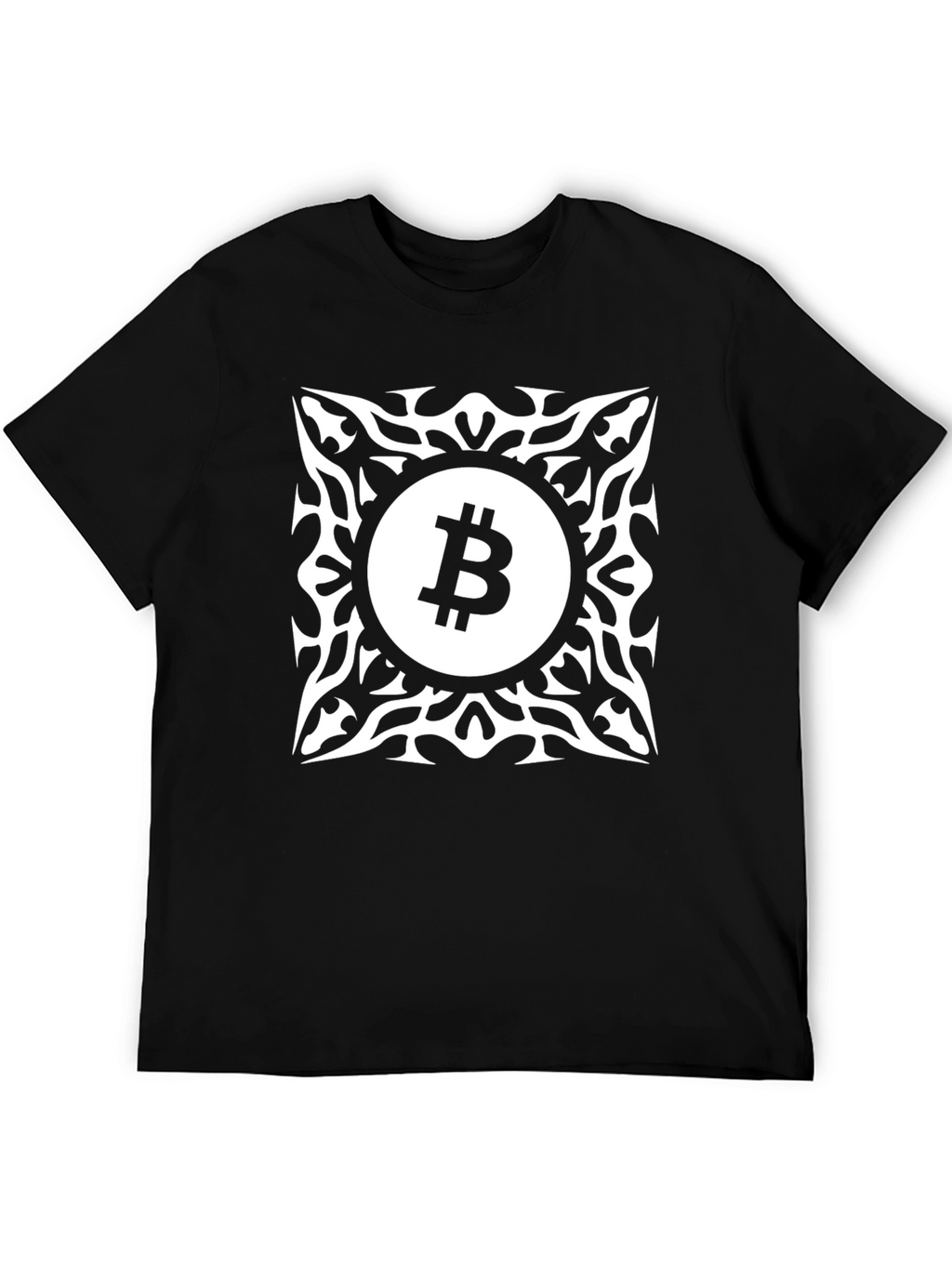 Bitcoin Tribal Graphic Tee - Crypto Fashion