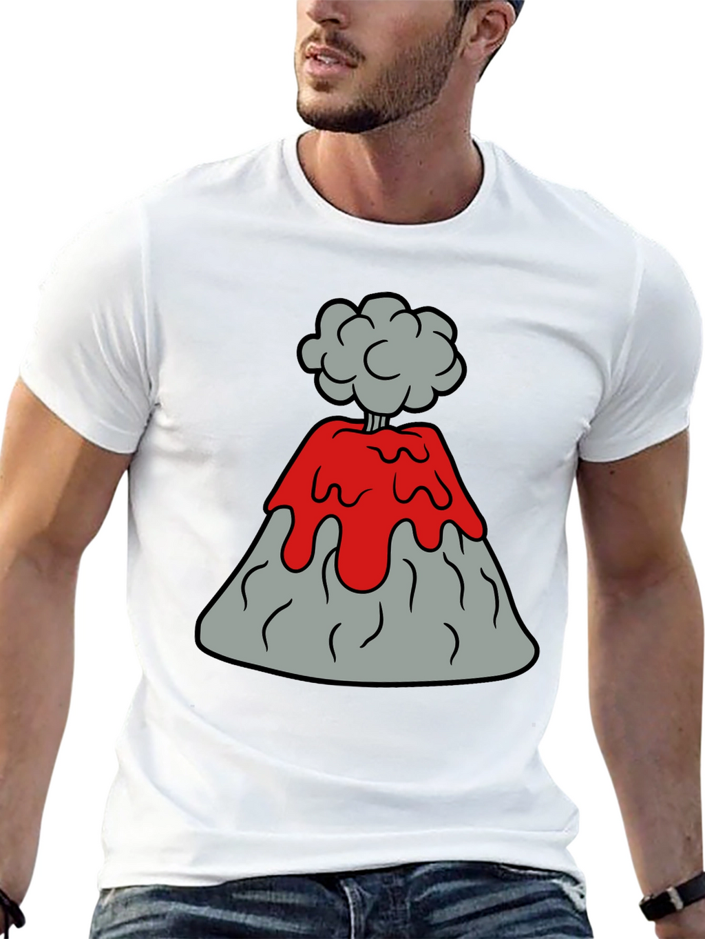 Volcano Explosion Graphic Tee