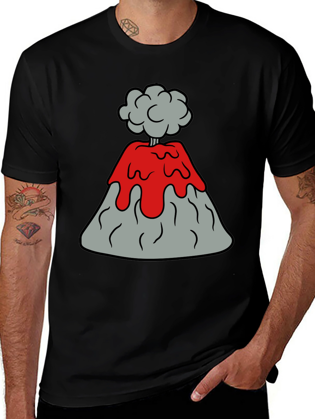 Volcano Explosion Graphic Tee