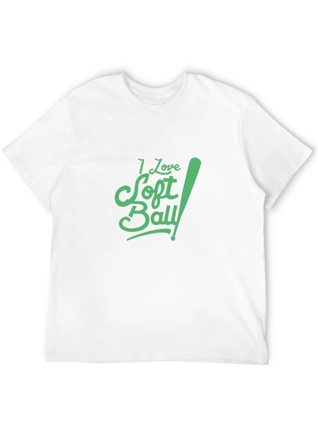I Love Softball Graphic Tee - Black Cotton T-Shirt