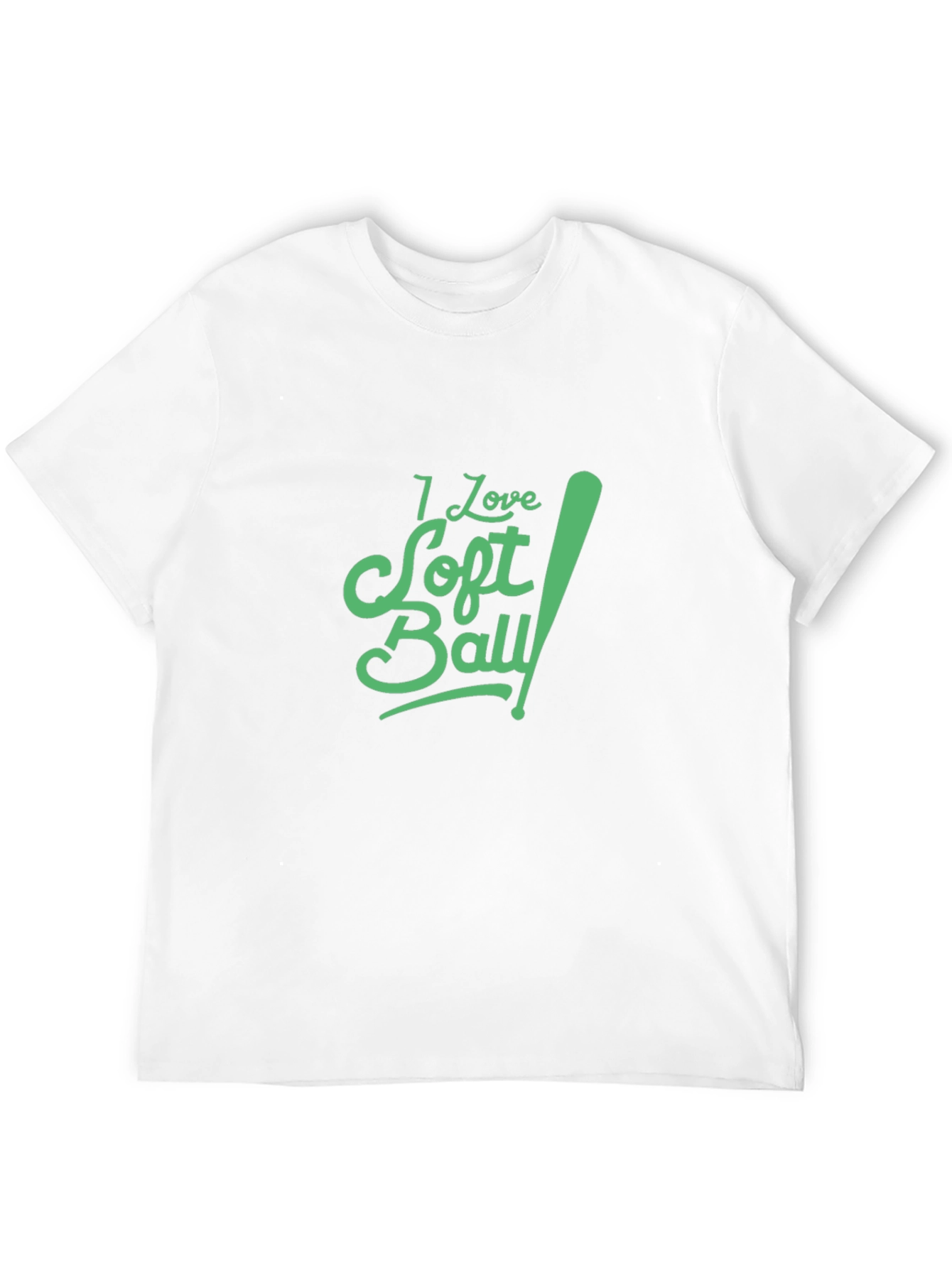 I Love Softball Graphic Tee - Black Cotton T-Shirt