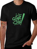 I Love Softball Graphic Tee - Black Cotton T-Shirt