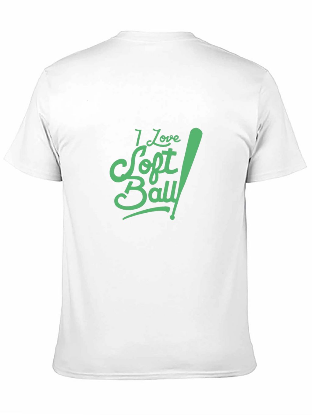 I Love Softball Graphic Tee - Black Cotton T-Shirt