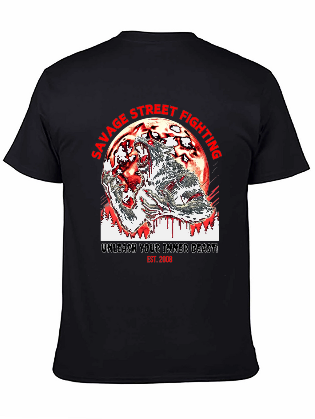 Savage Street Fighting Graphic T-Shirt