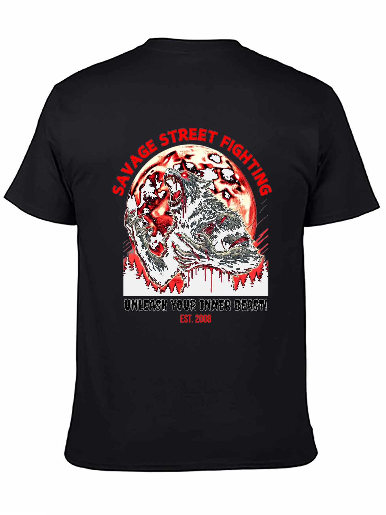 Savage Street Fighting Graphic T-Shirt