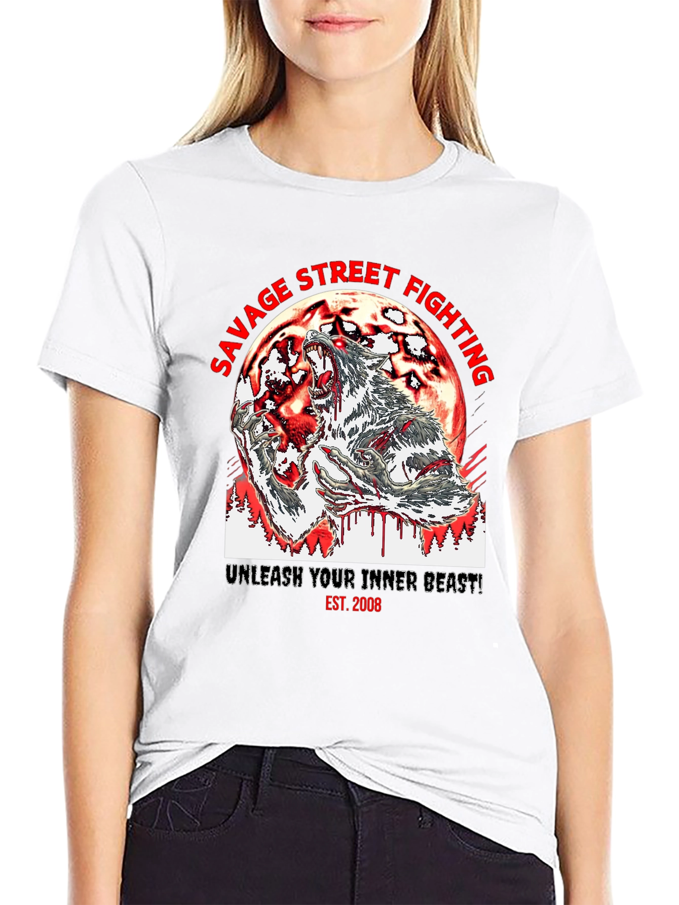 Savage Street Fighting Graphic T-Shirt