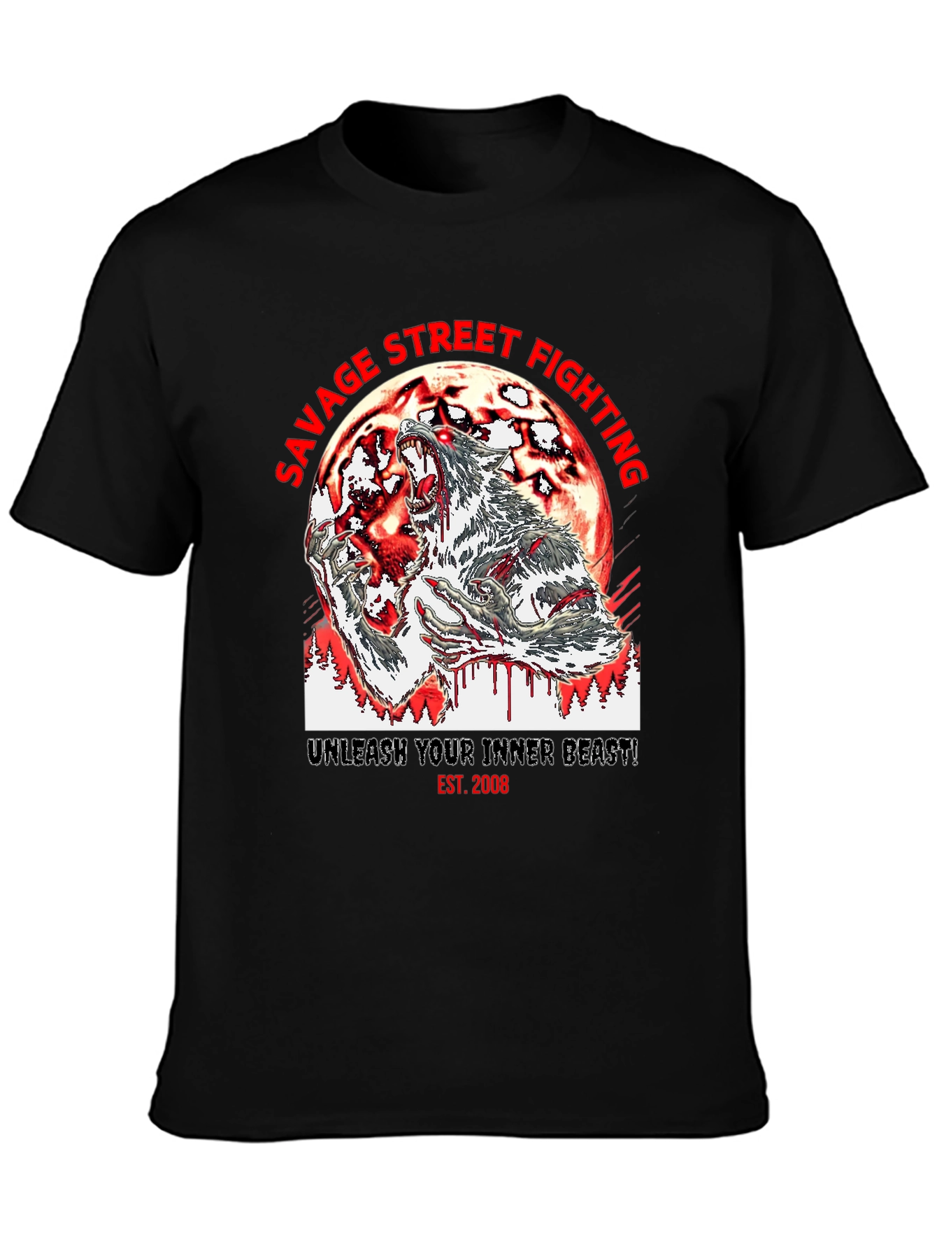 Savage Street Fighting Graphic T-Shirt