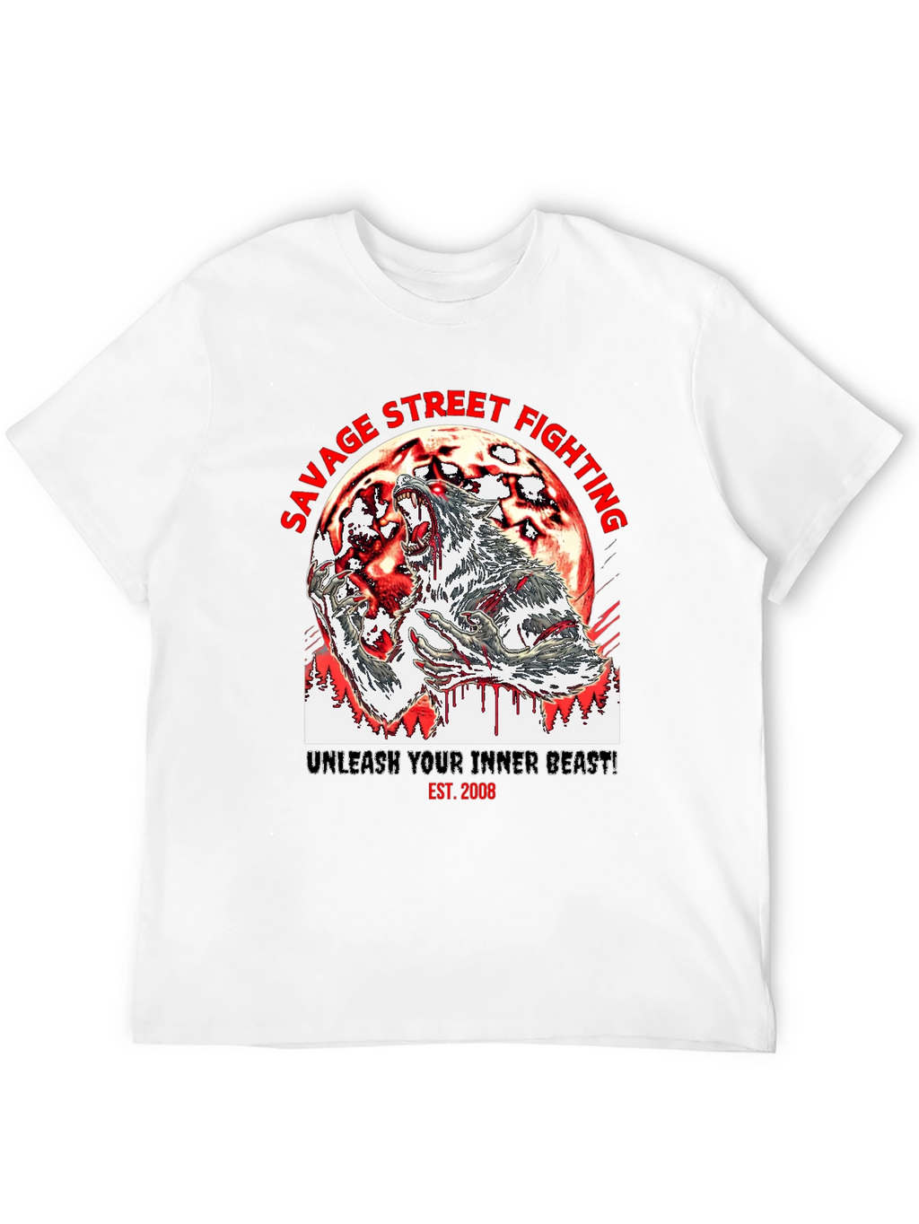 Savage Street Fighting Graphic T-Shirt