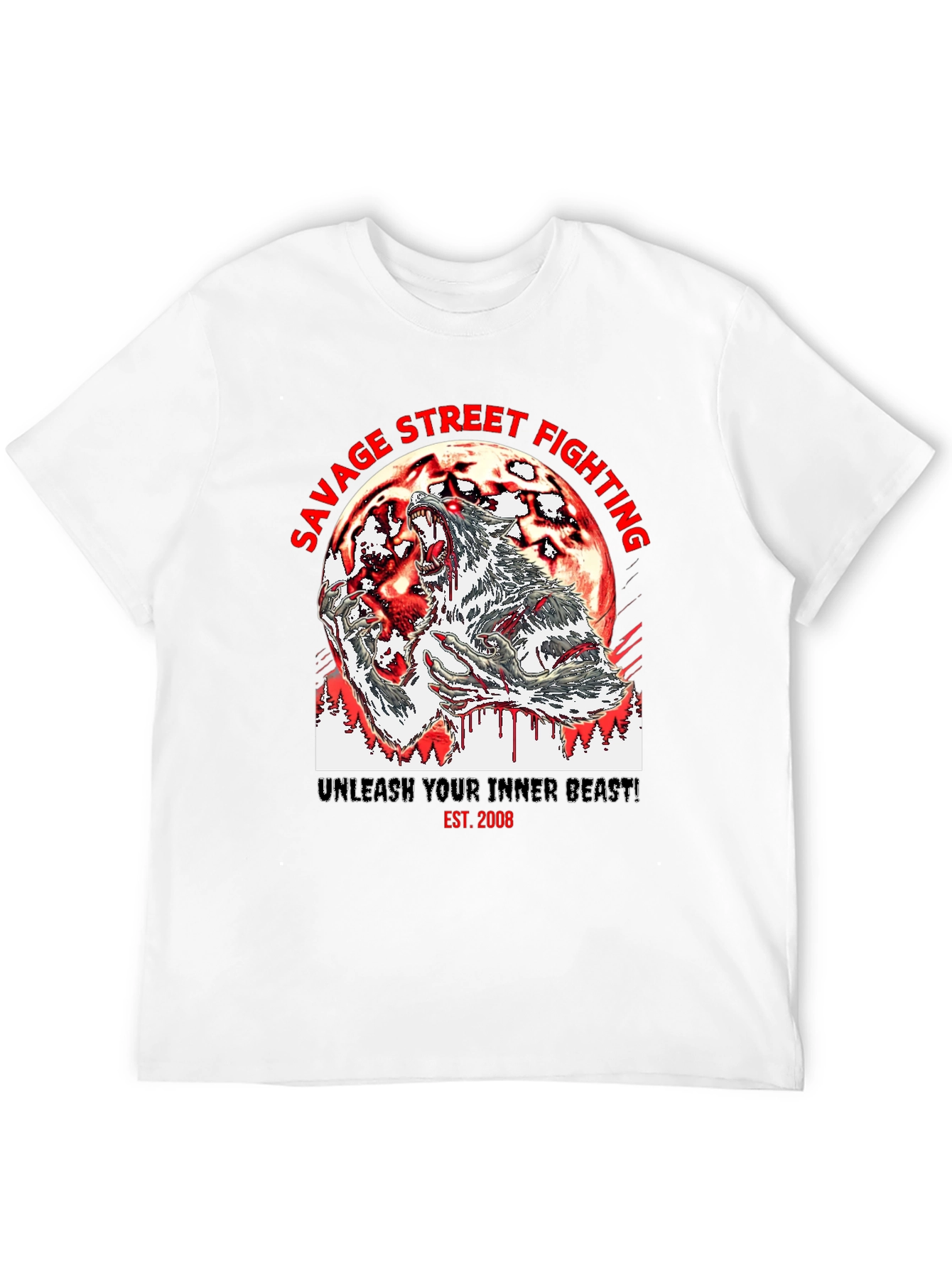 Savage Street Fighting Graphic T-Shirt