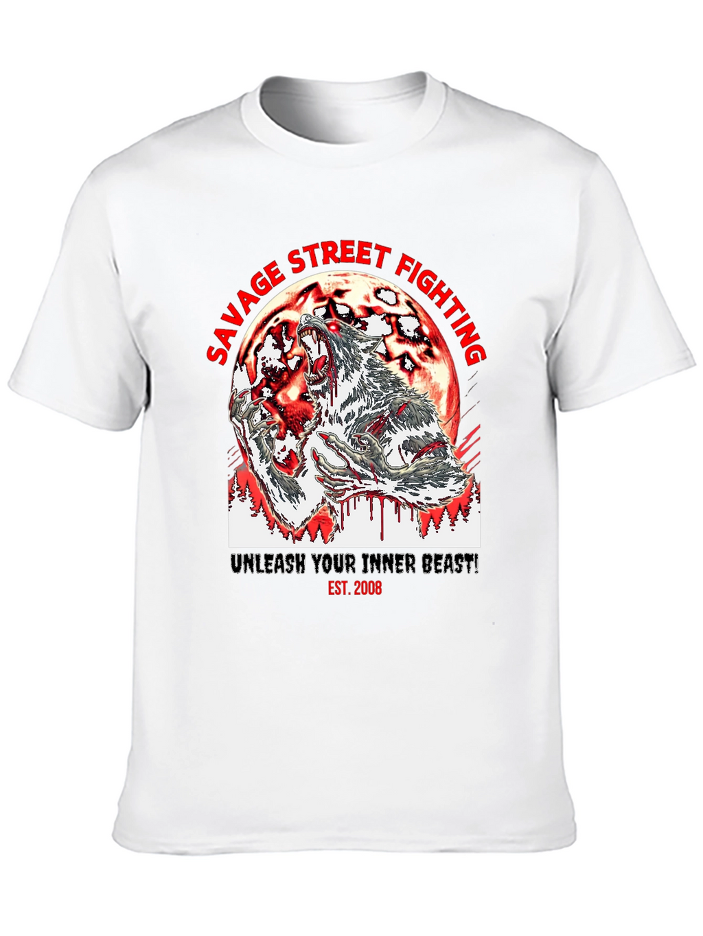 Savage Street Fighting Graphic T-Shirt