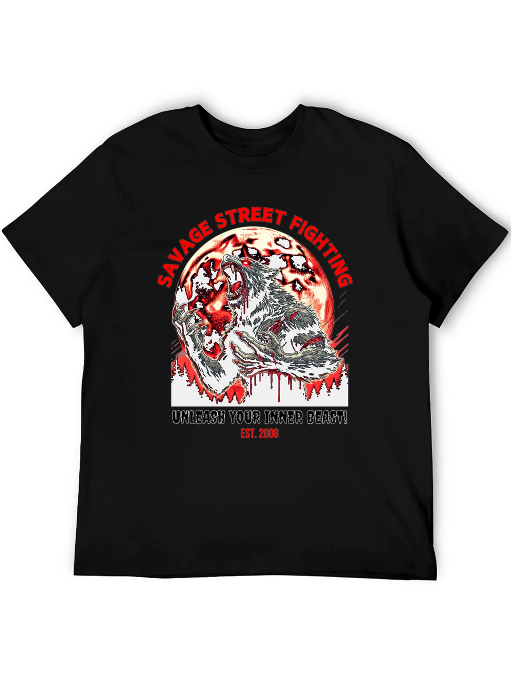 Savage Street Fighting Graphic T-Shirt