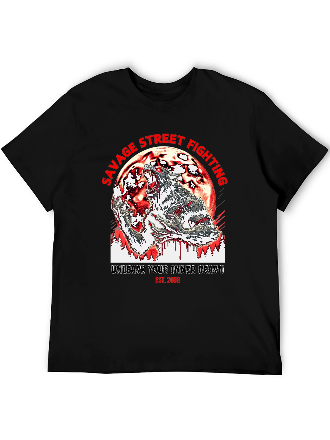 Savage Street Fighting Graphic T-Shirt