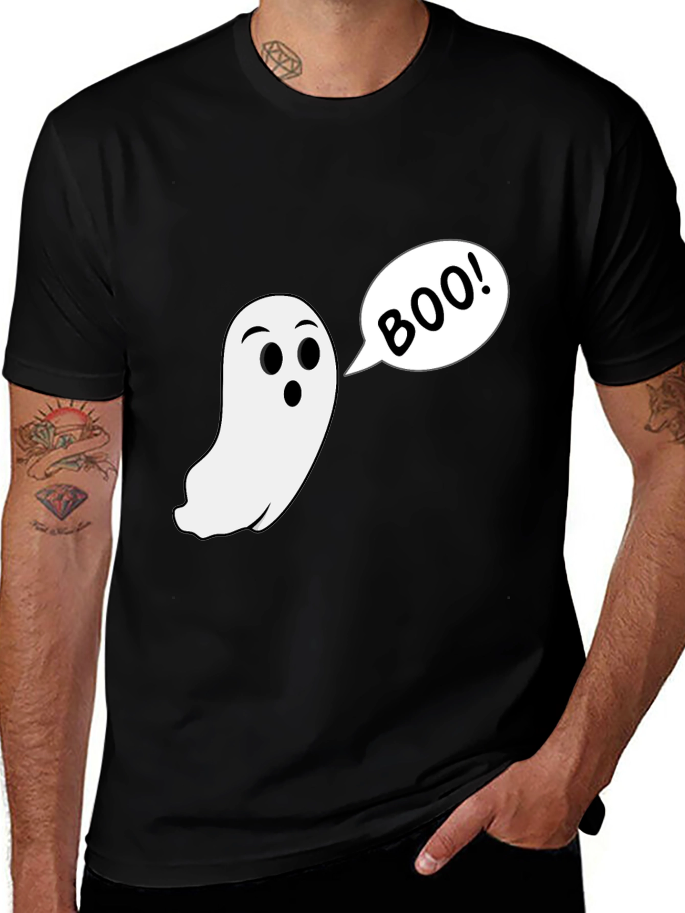 Boo! Ghost Graphic Halloween T-Shirt