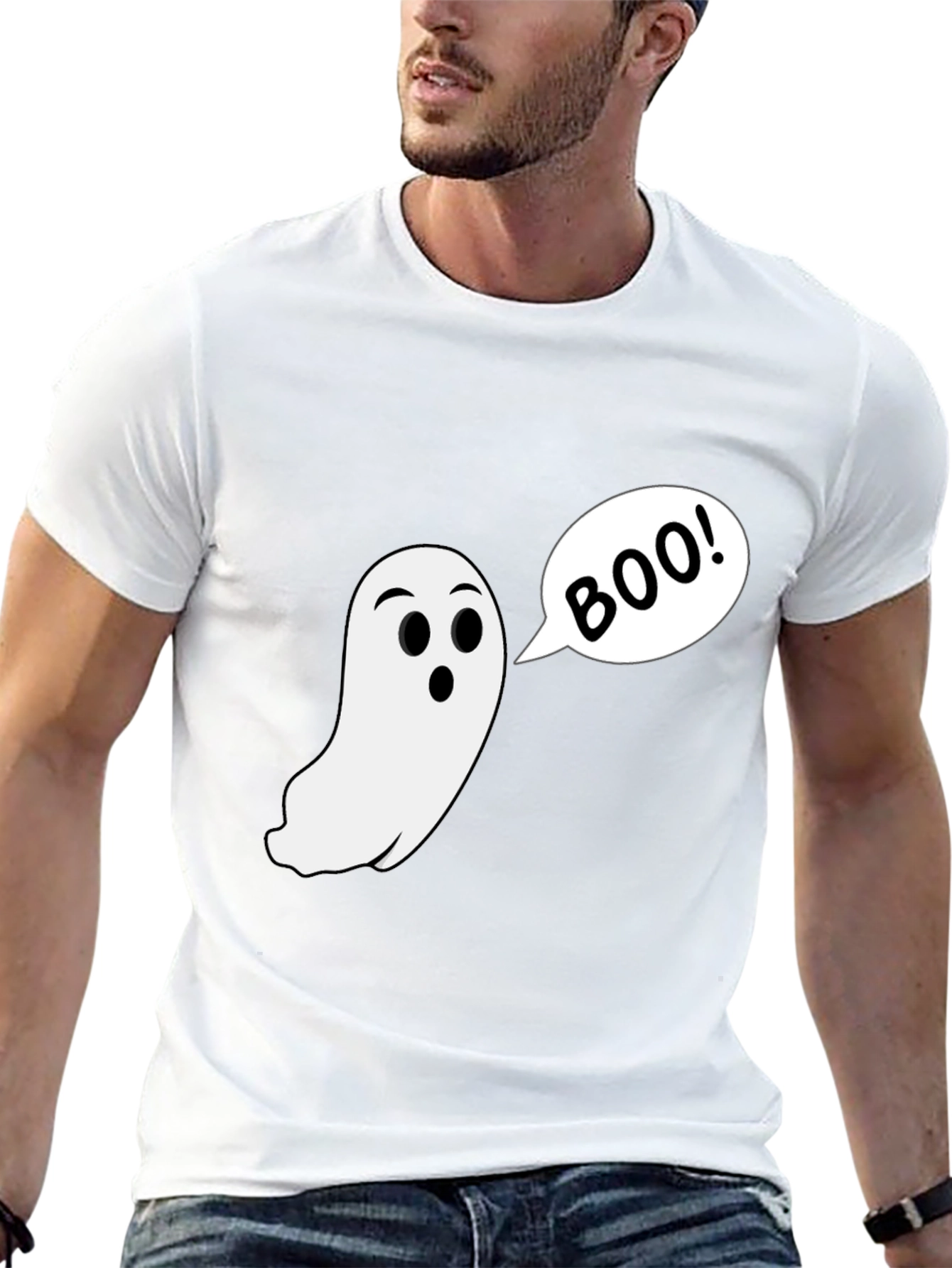 Boo! Ghost Graphic Halloween T-Shirt