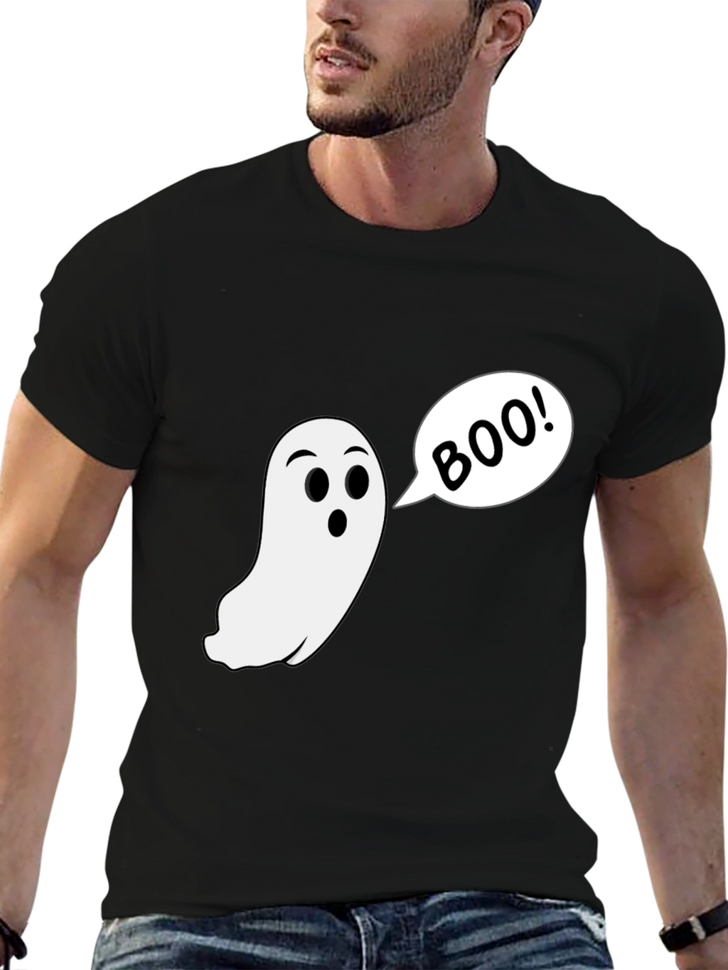 Boo! Ghost Graphic Halloween T-Shirt