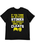 Attitude Stinks Smell Cleats Graphic T-Shirt