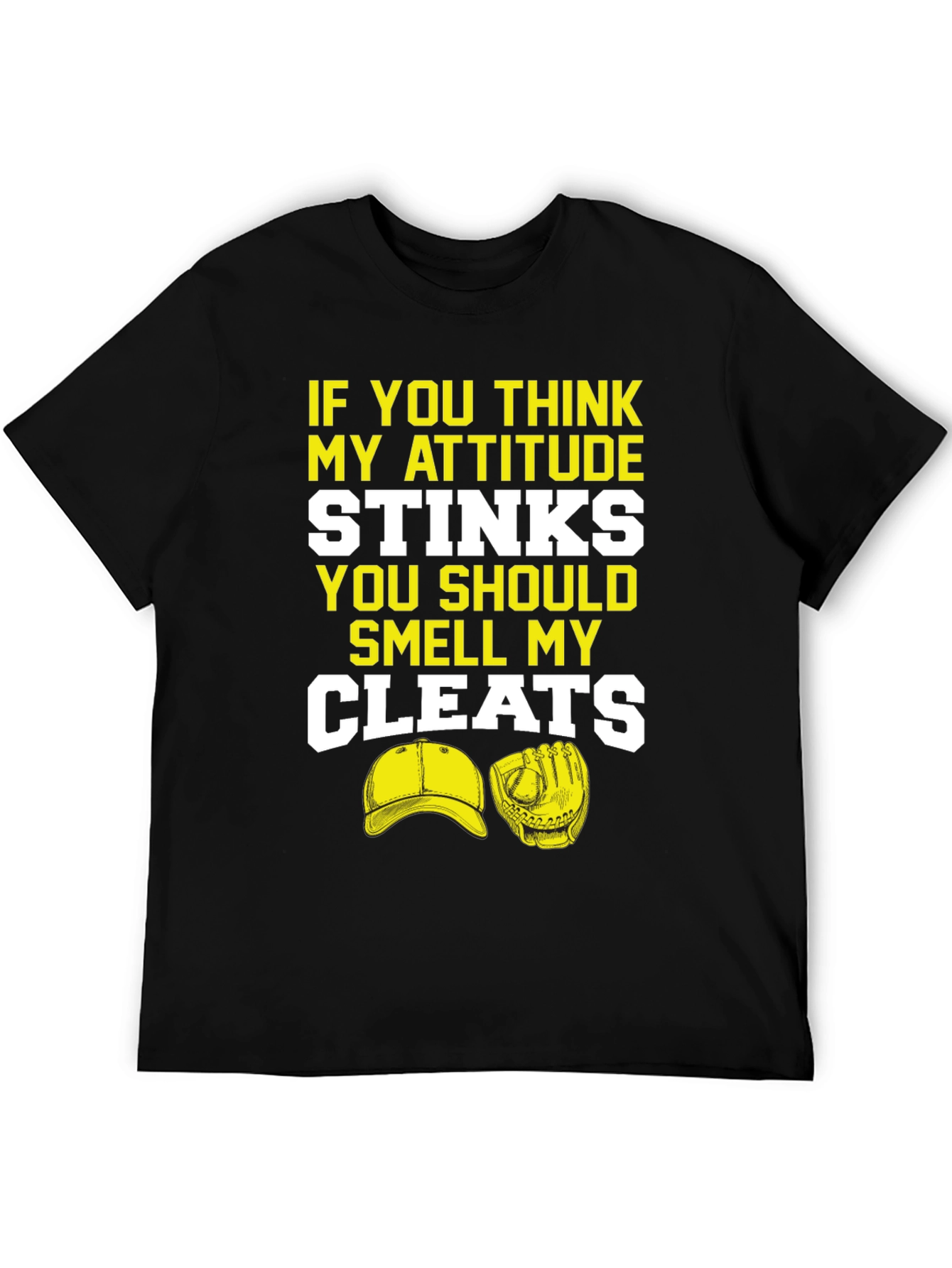 Attitude Stinks Smell Cleats Graphic T-Shirt