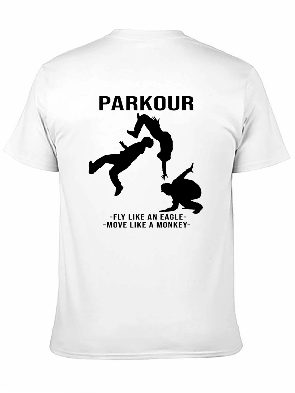 Parkour Silhouette Graphic Black T-Shirt