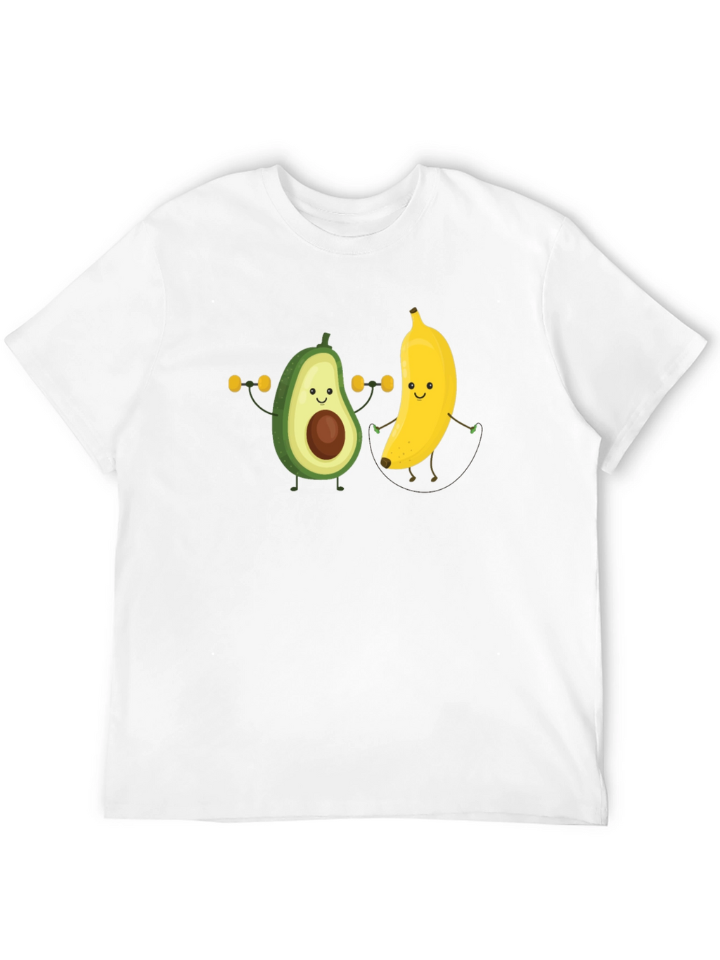 Funny Avocado Banana Workout Black T-Shirt