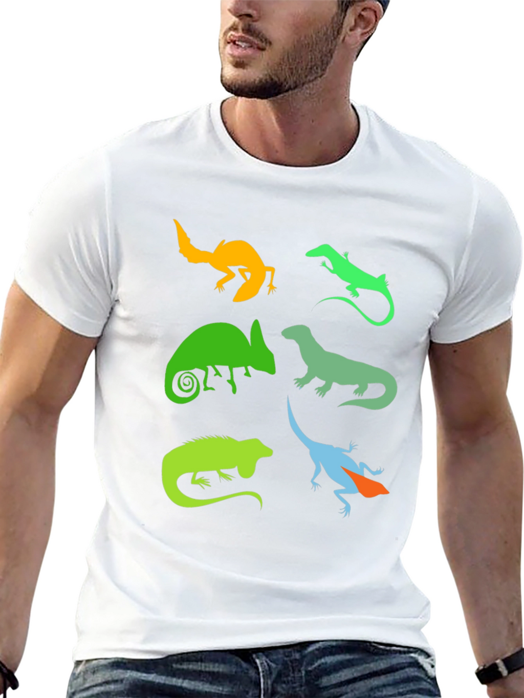 Lizard Silhouette Graphic T-Shirt - Reptile Lover Tee